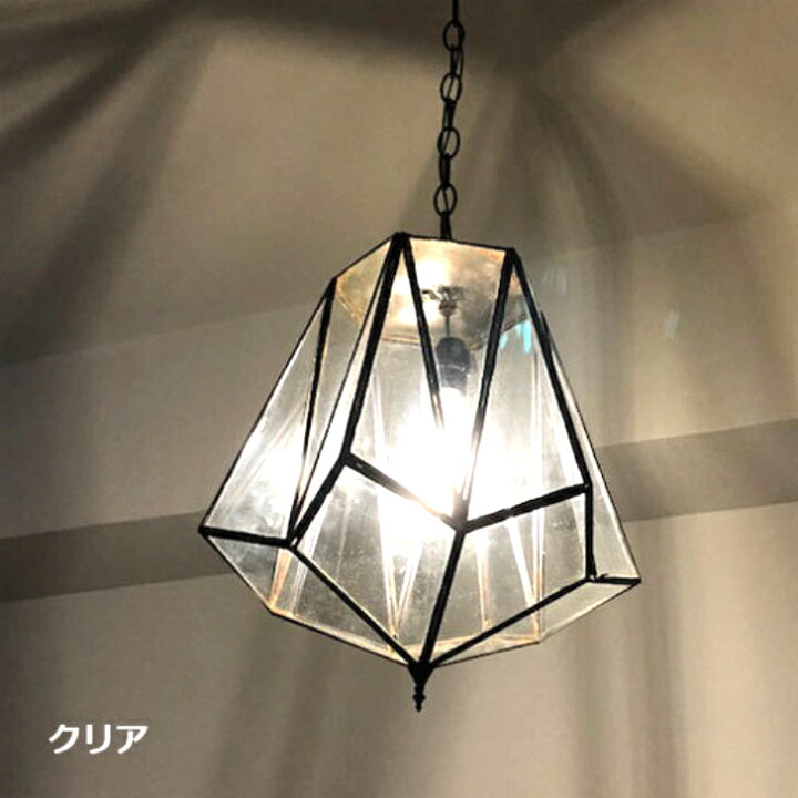 楽天市場】ペンダントライト「ジオメトリック クリア/ホワイト 