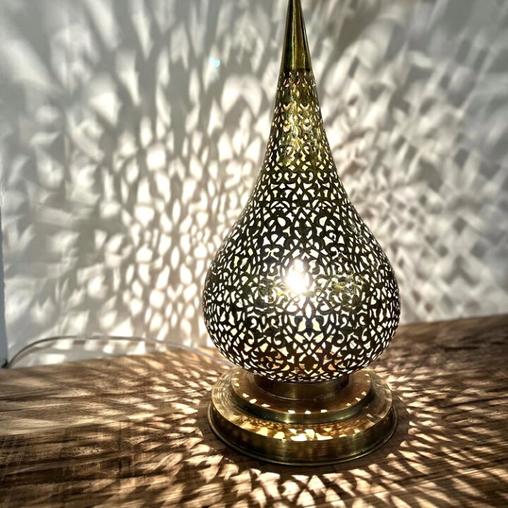 楽天市場】モロッコランプ 真鍮 「マムーニアM」 ゴールド スタンド  