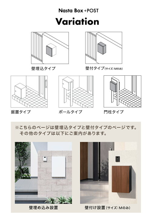 楽天市場】【壁付・壁埋込タイプ】ナスタ ボックス+ポスト ポスト一 