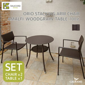 _Ly[i^ PCER[h IIX^bLOA[`FA×2r A}tBEbhOCe[u700ӃZbgORIO STACKING ARM CHAIR×2/AMALFI WOODGRAIN TABLE 700 SETK[ft@j`