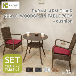 _Ly[i^ PCER[hp}A[`FA×2r +NbV×2 A}tBEbhOCe[u 700 Zbgi PALMA ARM CHAIR×2 AMALFI WOODGRAIN TABLE 700 SET K[ft@