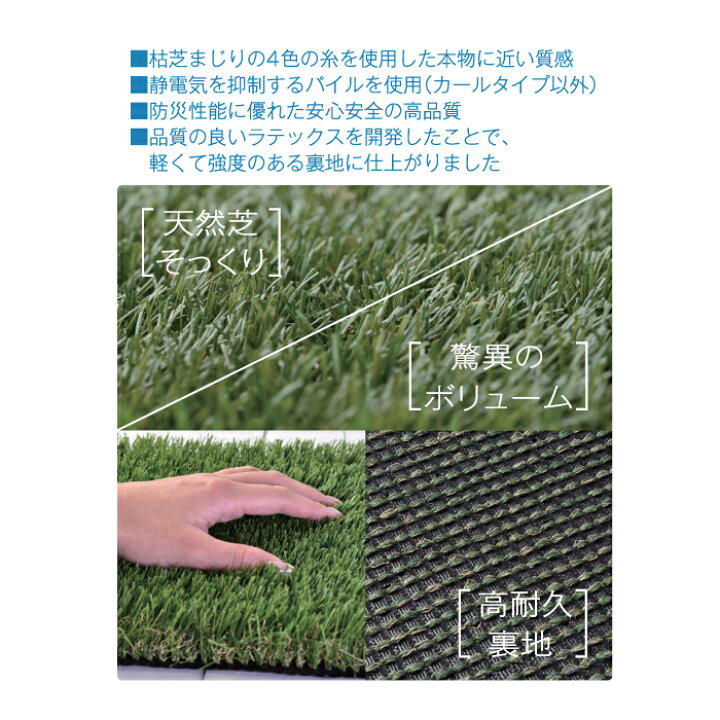 楽天市場】国産人工芝 極美 きわみターフ 起立芝25mm 枯芝まじり 本物 
