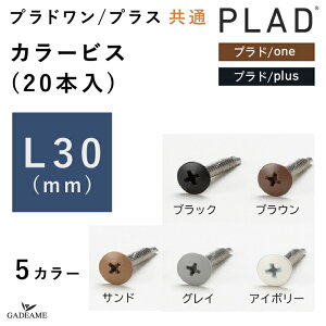 【カラービス L30mm】プラド/one・/plus共通 ビス φ4×L30mm 20本入り 5カラー プラドワン プラドプラス ネジ プラドフェンス 目隠しフェンス 支柱 境界 仕切り 屋外 柵 高強度 高耐候 横貼 縦貼 外