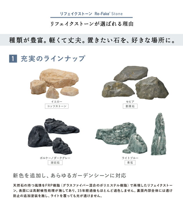 楽天市場】グローベン 人工庭石 リフェイクストーン 庭石 1D サンド 