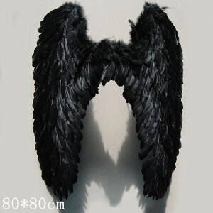 \150円OFFクーポン/【最強配送】天使の羽 悪魔の羽 ブラック ホワイト フェザー ウィング 翼 エンジェル 天使 妖精 コスプレ コスチューム 仮装 衣装 ゴスロリ パーティー サンタ コスプレ