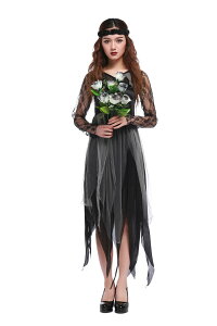 【緊急!150円OFFクーポン】ゾンビ花嫁 ハロウィン コスプレ ゾンビ 花嫁 コスプレ コスチューム 仮装 衣装 ゾンビ 大きいサイズ ホラー 怖い 血まみれ 大人用 血のり レディース コスチュ