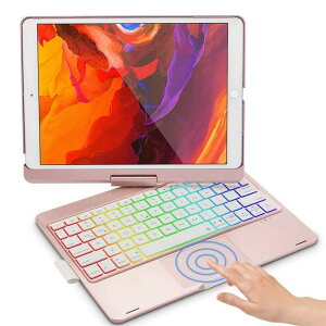 iPad ��9���� 360�x��] �L�[�{�[�h �P�[�X �^�b�`�p�b�h �o�b�N���C�g�t�� iPad 10 9 8 7 10.2 10.5 �C���` 2024 iPad Air Pro 13 11