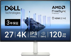 Dell 27 Plus 27�C���` 4K���j�^�[ - S2725QS (3�N�ۏ�/4K/IPS�����/DisplayPort x1,HDMI x2/sRGB 99%/4ms,120Hz/FreeSync Premium/HDR10/�����X�s�[�J�[/�c����],��������) �y�V�i�z