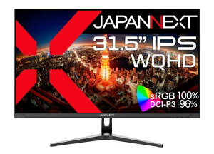 JAPANNEXT 31.5�C���` ���j�^�[ WQHD 2560x1440�𑜓x IPS �f�B�X�v���C (HDMI/DisplayPort/�X�s�[�J�[����/��������/�u���[���C�g�J�b�g) JN-IPS315WQHDR-C65W