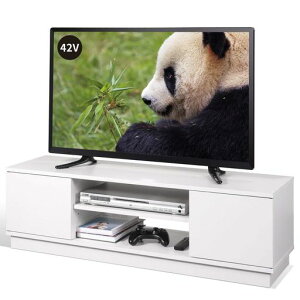 WLIVEテレビ台ローボードテレビボード収納ロータイプ幅110高さ33cmtv台tvボード43インチ対応24-47型対応扉付き大容量収納スペース白いホワイト