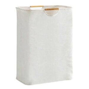 koundeneko洗濯物入れ洗濯カゴ折りたたみランドリーバスケット自立大容量雑貨/おもちゃ/ランドリー/衣類収納洗濯ボックス脱衣場収納洗面所脱衣カゴ木製取っ手付き