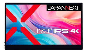 JAPANNEXT 17.3�C���` ���o�C�����j�^�[ IPS �p�l�� 4K UHD 3840x2160�𑜓x �X�}�[�g�P�[�X�t�� (Type C/MAC PC�Ή�/�X�s�[�J�[���� / sRGB100% / ����) JN-MD-IPS173UHDR-T
