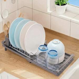 韻yin水切りラックシンク上伸縮ステンレスpp錆びない食器水切りキッチンシンク調整可能水きりかご大容量横置流し台キッチン用品台所収納キッチン収納棚おしゃれ北欧お皿収納水筒置き…