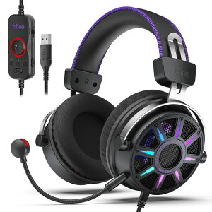 FIFINE �J���^�Q�[�~���O�w�b�h�Z�b�g USB�L���ڑ� 11+RGB���� PC/PS4/PS5�ɑΉ� �z�M/�����p �� H19BP