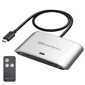 CableMatters20GbpsUSB4USB-Cؑ֊A2̃Rs[^pA[Windowsp8K@30Hz/macOSp4K@60Hz/140WPD]AUSBCKVMXCb`ATypeC