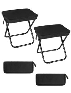 折りたたみ椅子アウトドアチェアコンパクト超軽量アルミニウム合金携帯収納一体型収納袋携帯椅子キャンプチェア日本語説明書付きハイキング・釣り用(一組二つ)(2)