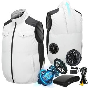 [Amxmecln] �y���S�d��35V�����o�� �̊�-17°C�z�����ԉғ� 2026�ŋ����� �ŋ��󒲍�ƕ� 20000mAh �t�@���t���x�X�g �t�@�� �o�b�e���[ �Z�b�g ��ƒ��ŐV �M���Ǒ΍� (M, �O���[)