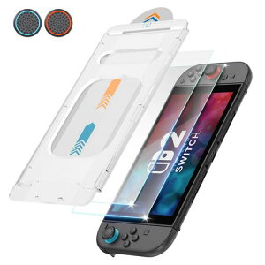 Cimetech �ی�t�B���� Nintendo Switch 2 /�X�C�b�`2�p �K���X�t�B���� �ϏՌ� �w��h�~ �����x ���炩�Ȏ�G�芮�S�t�B�b�g�݌v �ȒP�ȑ���y2���Z�b�g+�ȒP�K�C�h�g�t��+�W���C�X�e�B�b�N�L���c