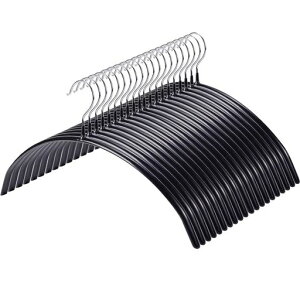 HOSURハンガーすべらない跡がつかないハンガー20本型崩れ防止かたくずれ防止はんがー洗濯ハンガー省スペーススーツハンガーブラック