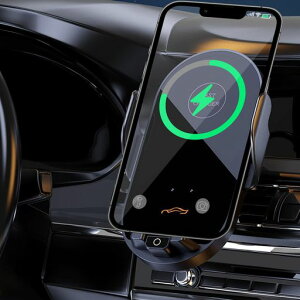 eppfun車載スマホホルダーワイヤレス充電器15W【自動開閉・360度回転・エアコン吹き出し口用】iPhone16/15シリーズ&Android多機種と多車種が対応