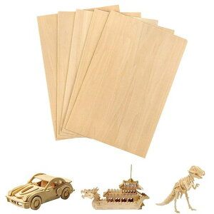 サムコス木材超薄い板5枚薄さ0.2cm木製DIY印字彫刻画材ウッドホビー木製スライス超薄い超軽い便利な板工作材料手作り装飾画材用