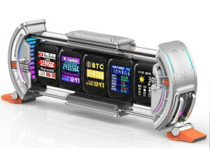 Divoom Times Gate 5Way�f�W�N���b�N �X�`�[���p���N�� PC�f�X�N���ʂ� �ߖ��� �K�W�F�b�g RGB���C�g�y5�X�N���[�����RDIY:���v/�V�C�\��/�s�N�Z����i/�ʐ^/SNS�t�@���̐�/�J�����_�[ �ȂǑΉ��z�c