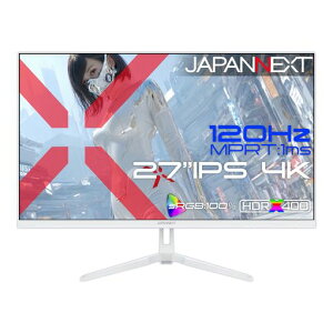�yEC�T�C�g����z JAPANNEXT 27�C���` IPS�p�l������ 120Hz/1ms(MPRT)�Ή� 4K(3840x2160)�𑜓x �Q�[�~���O���j�^�[(�z���C�g) JN-i27G120U2-W HDMI2.1 DP HDR400����
