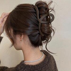 Briskyjpヘアクリップ大きめしっかりとまる13cmクリップバンスクリップヘアアクセサリーお風呂バナナクリップ大人向け韓風シンプルオフィスレディース可愛い髪留め髪飾りPC樹脂軽量マッ…
