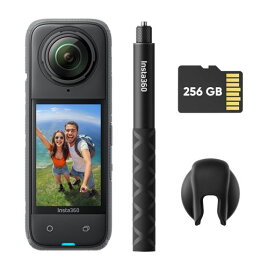 Insta360X4-8K防水360度アクションカメラ、4K広角動画、見えない自撮り棒効果、着脱式レンズガード、135分の連続撮影可能なバッテリー、AI編集、手ブレ補正、スポーツ/旅行/アウトドア向け-…