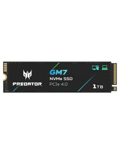 Acer Predator M.2 SSD 1TB GM7 NVMe2.0 2280 PCIe Gen4x4 ������(�ő�ǂݎ��:7400MB/s�A�ő发������:6500MB/s) ����SSD ���ϋv 3D NAND TLC PS5/PS5