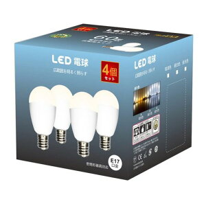 E17 LED�d�� 60W�`���� ���� �����F5000K 460lm 60W�`���� �L�z�� �S�����Ή� 4�p�b�N