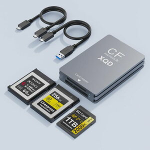 CFexpress �^�C�vB�J�[�h���[�_�[��XQD�J�[�h���[�_�[�AUSB 3.2 Gen 2 10Gbps Thunderbolt 3�|�[�g CF Express�J�[�h�^�C�vB���[�_�[ �A���~�j�E��CFexpress�������[�J�[�h�A�_�v�^�[