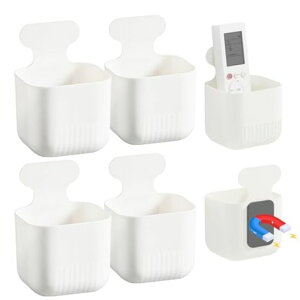 TOSKIマグネットポケット4個セット磁石ポケットリモコンラック壁掛け収納ボックス小物入れ取付簡単穴あけ不要マグネット収納オフィス整理文房具収納小物収納ホワイトボード洗濯機冷蔵…