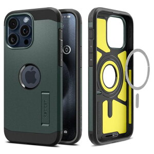 Spigen�y�n��18�N�̋Z�p�́ziPhone15Pro�P�[�XMagSafe�ϏՌ��X�^���h�t���ČRMIL�K�i�擾�}�O�l�b�g����3�w�\���J�����ی쏝�h�~�Ռ��z�����C�����X�[�d�Ή��^�t�E�A�[�}�[�}�O�t�B�b�gACS06735