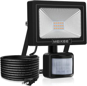 MEIKEE�y2022�N����2P�v���O�z�Z���T�[���C�g�l��10wLED�t���b�h���C�g3000K900LMPIR���O�Z���T�[������h���Ɩ����ԏꌺ�֓��q�ɒ����̖h�Ɠ��d���F(PSE�F�؍�2�N�ԕۏ�)