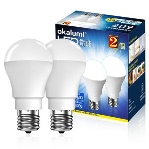 okalumiLED�d��E17����60W�`���������F6000k760lm�~�j�N���v�g���E�~�j�����v�`�d���L�z���f�M�ގ{�H���Ή������Ή����`�d���^�C�v�����s��2�Z�b�g