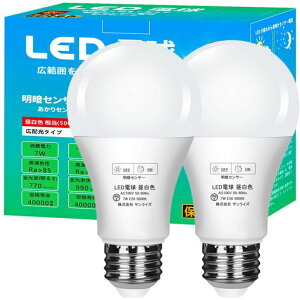 GOHDLAMP���ÃZ���T�[LED�d��E26����60W�������Ód��led�d���Â��Ȃ�Ǝ����_�����C�g��铔��������Ԏ����_���h�Ɠ����O�L���������C�g(7W�����F�]2�Z�b�g)