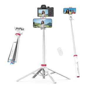 Ulanzi MT-44B �X�}�z�E�J�����O�r �����J�� �Ў葀�� 150cm �l�r ���B��_ 1/4�C���`�l�W�t�� 7�i�L�k 2in1�X�}�z�z���_�[ �X�}�z�E�J���������B�e 360°��]�{�[���_�� �y�� �����R���E�R�[���h�c