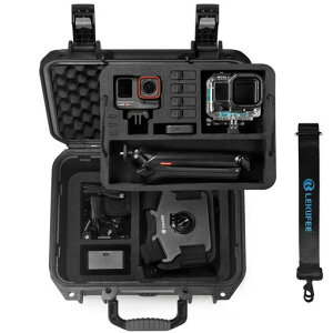 LekufeeInsta360AcePro2�h���n�[�h�P�[�X�AInsta360AcePro/Insta360Ace�h���A�N�V�����J��������т��̑��̃A�N�Z�T���[�ɑΉ�(�P�[�X�̂�)(�V�����_�[�X�g���b�v�t��)