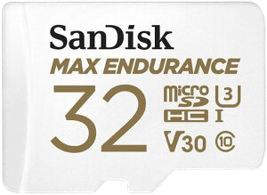 SanDisk 32GB MAX Endurance microSDHC Card with Adapter for Home Security Cameras and Dash cams - C10, U3, V30, 4K UHD, Micro SD