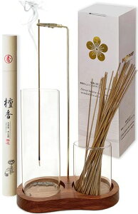 MsiDtsoy【檀香を贈る】灰こぼれ防止お香立てガラスおしゃれヨガ/瞑想/書斎/インテリア用友人や家族へのプレゼントに最適癒しの雰囲気を演出するホームデコレーションアロマ線香立てお…