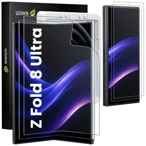 WSKEN Galaxy Z Fold 8 Ultra/Fold 7 �Ή� �ی�t�B���� �K���X�t�B���� ���C��+�T�u 4������ �K�C�h�g�t��
