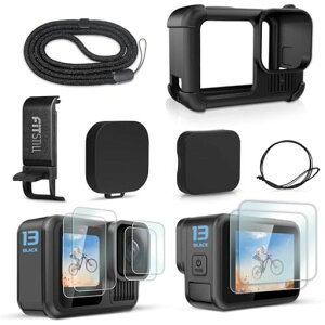 FitStill�u���b�N�V���R���ی�L�b�gGoProHero13Black�p�A�����\�ȃo�b�e���[�T�C�h�J�o�[�A�V���R�������Y�J�o�[�A�X�N���[���v���e�N�^�[����ђ��߉\�ȃX�g���b�v�AGoProHero13Black