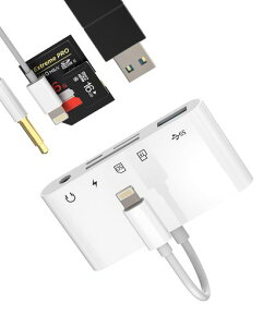AbvUSB-AOTGA_v^[MicroSDJ[h[_[(5in1)LightningP[u}[d3.5mmCzWbNϊA_v^[ΉAppleMFIF؃J}CNSDTFtbVJ[h[ǂ[[USB