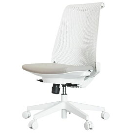 イトーキサリダYL6サンドベージュオフィスチェア【ホワイトフレームモデル/通気性・メッシュ形状のハイバック/こだわりの座面/シンクロロッキング/360度回転/85mm座面上下昇降/イトーキ…