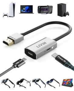 HDMI to Type-C �Ή� XREAL One/Air 2 Pro/VITURE Luma Pro/RayNeo Air 4 Pro/Rokid Max AR/XR�O���X�y4K@60Hz +�[�d�z�I�[�f�B�I�ƃr�f�I(Switch�APS