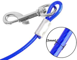 YOCHANDAロングリード犬係留リードランナーケーブルワイヤーロープ繋留器具しつけ用小型中型大型犬用室内外使用可能全犬種使用可能