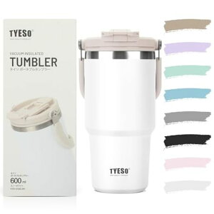 TYESO �^���u���[ �X�g���[�t�� 600ml ���� �ۗ�ۉ� ��e�� �X�e�����X�{�g�� �W�t�� ���ڂ�Ȃ� �E�H�[�^�[�{�g�� �����^�� �����t �^��f�M ��d�\�� �L�� ������ �R��Ȃ� �A�E�g�h�A �c
