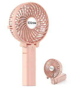 携帯扇風機ハンディファン4800mAh容量手持ち3段階風量調節最大20時間動作取り外し電池持ち運びに便利折り畳み小型扇風機ミニ熱中症対策見花旅行花火大会など日本語取扱説明書ピンク