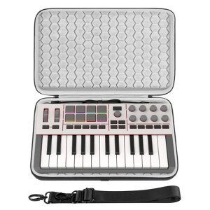Geekria �n�[�h�V�F���g���x���P�[�X Akai Professional MPK Mini IV, Novation FLkey 2 Mini 25, MIDI�R���g���[���[�ƌ݊������� �L�[�{�[�h�L�������O�o�b�O (�_�[�N�O���[)